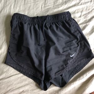 black nike running shorts